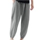 thumbnail image 1 of Pantalones largos para hombre, de color liso, con bolsillo y cordón, informales, juveniles, versátiles, deportivos, de gran tamaño., 1 of 8