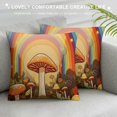 thumbnail image 3 of BCIIG Mushrooms Rainbow Sunbeam Graphic Decorative Throw Pillow Cover for Home Couch Living Room Sofa Square Car Bedroom 1PC 18x18in, 3 of 5