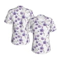 thumbnail image 3 of Goofa Orchids Flowers Pattern Women's Slim-Fit Short-Sleeve V-Neck T-Shirt,Classic-Fit Short-Sleeve V-Neck T-Shirt-XX-Large, 3 of 5
