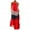 Orange, variant on Summer Womens Dresses Women Plus Size Daily Sleeveless Vintage Patchwork Bohemian V Neck Maxi Dress