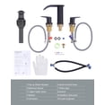 thumbnail image 6 of WOWOW Waterfall Bathroom Faucet 3 Holes 8Inch Widespread Bathroom Sink Faucet, 6 of 7