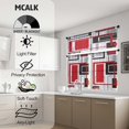 thumbnail image 3 of Red Kitchen Sheer Curtain Tiers and Valances Set of 3PC - Artistic and Fashionable Decor for Black Abstract Kitchen Windows, 3 of 6