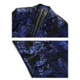 thumbnail image 4 of XUNKUSGA Mens Floral Suit Fashion Jacquard Slim Fit Two Button Blazer for Men Shawl Lapel Men's Tuxedos Wedding Party Prom Suit Coat M-5XL Blue, 4 of 6