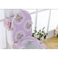 thumbnail image 4 of 3PCS Pleuche Embroidery Lace Toilet Mat Toilet Seat Cover/Lid Cover/Tank Cover Set, 4 of 5