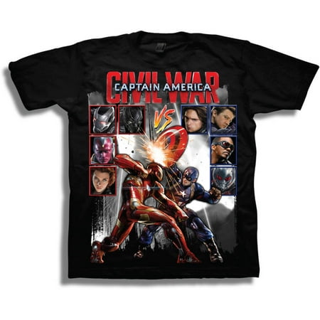 Marvel Comics Captain America Civil War Vs Boys' Short Sleeve T-Shirt