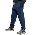 thumbnail image 3 of Fruit of The Loom Men's Fleece Jogger Sweatpants 2 Pockets Relaxed Fit M-4XL - Navy Irregular, 3 of 5