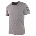 thumbnail image 5 of Gunia Cooling Shirts Mens Workout Gym Shirts Short Sleeved Ice Silk Round Neck Outdoor Casual Breathable Quick Drying Tees For Running Athletic Sport Tops Tshirt For Men Light Gray 4Xl, 5 of 5