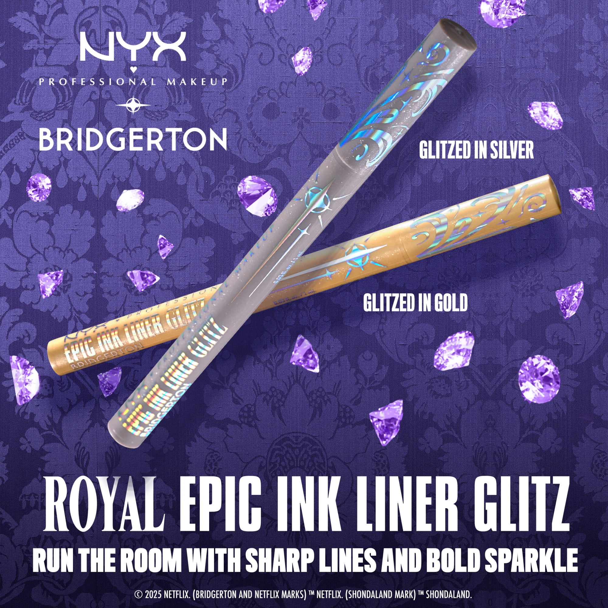NYX Professional Makeup Bridgerton Royal Liner Glitz, Limited Edition
