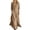 Khaki, variant on Lnmiateer Vintage Collared Long Sleeve Maxi Dress Ladies Loose Fit Front Split Hem Side Pockets Soft Casual Dress Autumn Winter Travel Outdoor Outfit