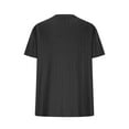 thumbnail image 6 of WIZUTIZ Plus Size Tops for Women Loose Short Sleeve Tshirt Oversized Solid Casual Blouse V-Neck Crochet Breathable Work out Tops Retro Tshirts Going out T-Shirt up to 65% Off Black L, 6 of 6