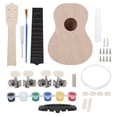 thumbnail image 4 of Ukeleles De Bricolaje, Tablero Arqueado Resistente Al Desgaste Hermoso Kit De Ukelele De Color Madera Para Aprendizaje De Instrumentos Musicales Para Regalo Hecho A Mano, 4 of 7