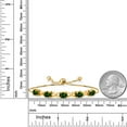 thumbnail image 4 of Gem Stone King 18K Yellow Gold Plated Silver Green Chrome Diopside Bracelet for Women (3.50 Cttw, Gemstone, Oval 7X5MM, Fully Adjustable up to 9 inches), 4 of 5