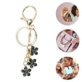 thumbnail image 3 of Unique Bargains 1 Pc Stylish Plum Flower Handbag Charm Bag Accessories 3.9″ Black, 3 of 5