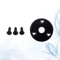 thumbnail image 4 of SHISUYAN Round Guitar Jack Plate Indented 1/4 Inch Guitar Pickup Output Input Jack Socket Plate Metal Jack Plate With Screws for Electric Guitar Bass (Black), 4 of 8
