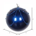 thumbnail image 2 of Vickerman MT194502D 4 in. Blue Candy Glitter Curtain Ornament - 4 per Bag, 2 of 3