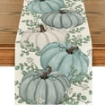 thumbnail image 4 of 13" * 48" Fall Pumpkin & Eucalyptus Leaves Printed Table Runner, Thanksgiving Decorative Tablecloth for Dining Table, TV Stand & Shoe Cabinet, Perfect Halloween & Thanksgiving Decorations, 4 of 8