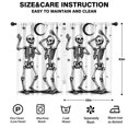 thumbnail image 2 of Blackout Kids Curtains,Dancing Skeletons with Moon and Stars Childrens Insulated Curtains Set Of 2,Bedroom Essentials,Toddler Room Decor 42x63in(106x160cm), 2 of 4