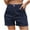 Blue, variant on Zpanxa Womens Shorts Casual Women Fashion Button Zipper Pockect Solid Shorts Pants Khaki XL