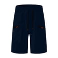 thumbnail image 5 of LEKWK Cargo Shorts for Men Elastic Waist Quick Dry Casual Athletic Shorts Lightweight Loose Fit Workout Shorts with Pockets for Hiking Outdoor Travel Fishing, 5 of 7
