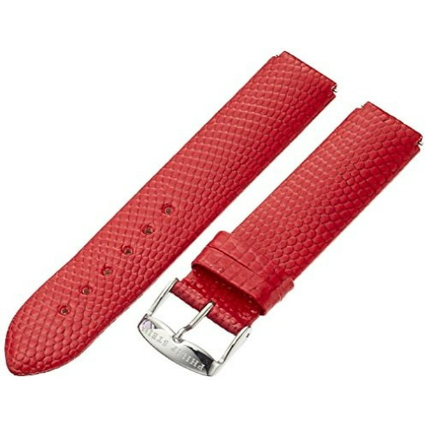 Philip Stein philip stein 1zr 18mm leather lizard red watch strap