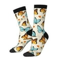 thumbnail image 1 of Fotbe Butterflies Calcetas Largas con Estampado para Hombre y Mujer – Calcetas de Compresión Transpirables y Elásticas, Viajar y Uso Diario Talla 5-11, 1 of 6
