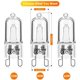 thumbnail image 3 of Paquete de 20 bombillas halógenas G9, lámparas halógenas transparentes regulables de 40 W, blanco cálido de 2800 K para candelabros, colgantes, luces de paisaje, 3 of 5