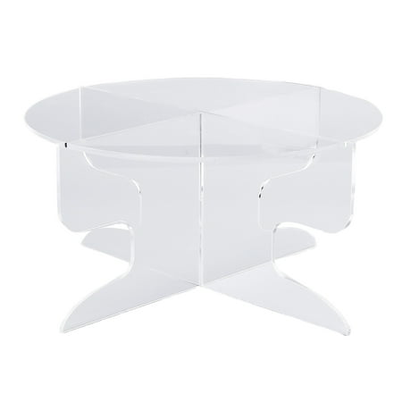 YAHHU Clear Acrylic Drink Dispenser Stand for Countertop, 7.5 Inch Multifunctional Pedestal Base for Water Pitchers, Beverage Dispensers, Cakes, Cupcakes and Plant Displays, Easy Assembly