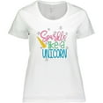 thumbnail image 3 of Inktastic Sparkle Like a Unicorn Women's Plus Size T-Shirt, 3 of 5