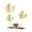 3, variant on Yihuala Gold Leaves Statues with Iron Art Sculptures Figurines Sculptures Desktop Ornament Home Decor