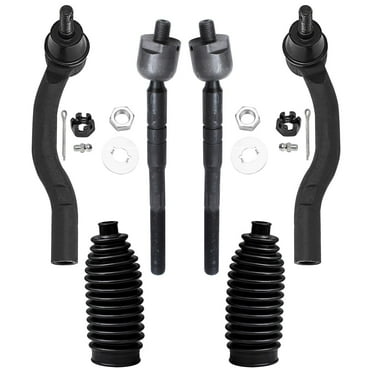Detroit Axle - Front Tie Rods for 2007-2011 Toyota Camry 2008 2009 2010, 4 Inner and Outer Tie Rods, 2 Boots, Replacement