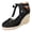 Black, variant on Women's Platform Espadrilles Wedge Sandals Open Toe 2026 Platform Backless Bow Knot Bohemian Braided Summer Shoes Breathable Heels Orange Size 9