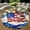 American Flag1, variant on Circle Area Rug, Chichén Itzá Animal Lover Gift Washable Non-Slip Floor Carpet, Soft Rug for Living Room Bedroom Decor 24 Inch