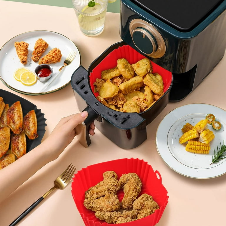  Air Fryer Silicone Liners, 8 inch Silicone Air Fryer
