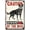 Warning Sign 1, variant on Beware of Dog 8"x12" Fence Aluminum Caution Sign, Yard Home Garden Wall Plaque Tin Sign, Indoor Outdoor Pet Warning Sign
