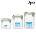 thumbnail image 2 of 3PCS Food Storage Container Set Clear Pantry Storage Container Cereal Container, 2 of 10