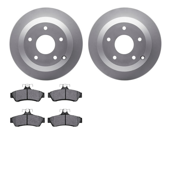 Dynamic Friction Company Rear Geospec Brake Rotors with 5000 Advanced Brake Pads 4502-52032