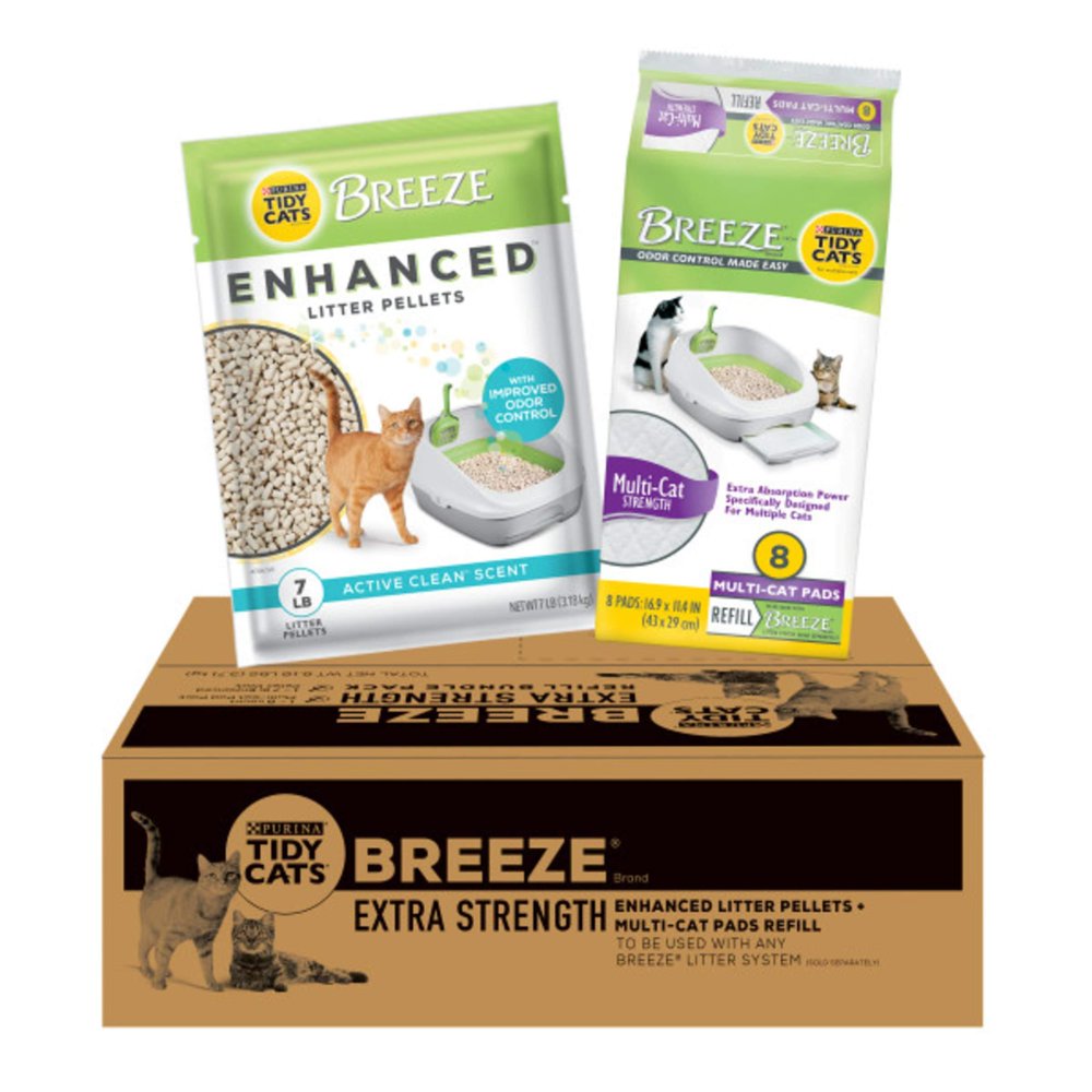 Purina Tidy Cats Breeze Litter System Refills (1) 7 lb. Pouch + (1) 8