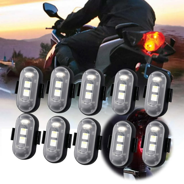 LPSSTORE Remote Control Mode Colorful LED Strobe Light Rechargeable Wireless Motorcycle LED Aircraft Light Warning Lamp