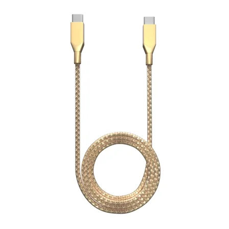 AmpSentrix - 3 Ft USB Type C To USB Type C Cable (Infinity) (Gold)