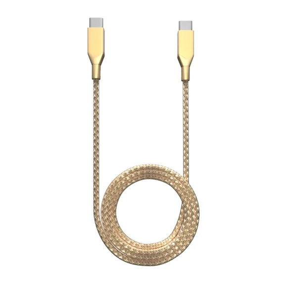 AmpSentrix - 3 Ft USB Type C To USB Type C Cable (Infinity) (Gold)