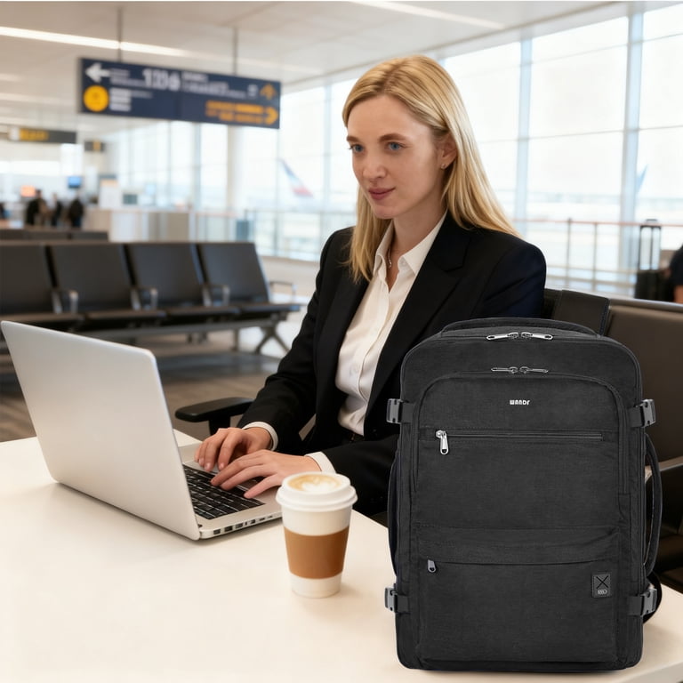 backpack to fit 17 inch laptop SportsNew Business Travel Backpack Fits 17 Inch Laptop for Personal Item Bag 18x14x8 Clamshell Opening Carry on Laptop Backpack for Men with Wet