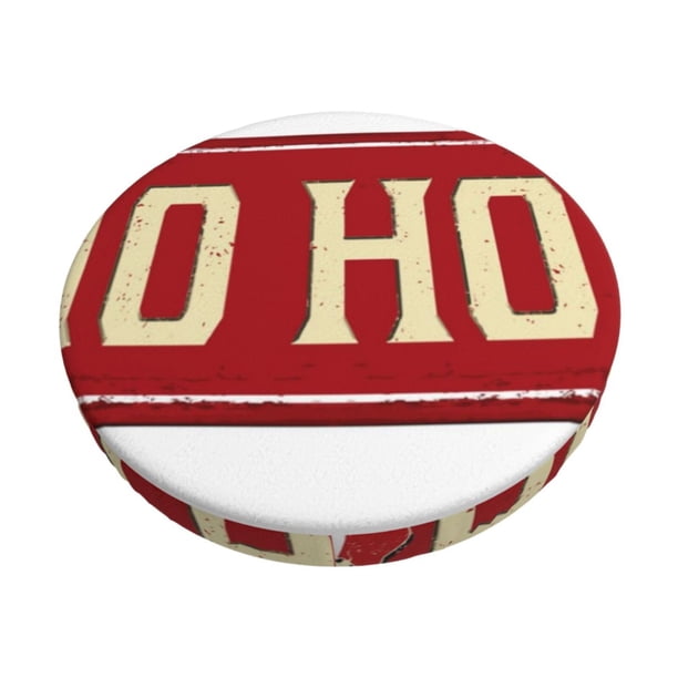 Balery Ho Ho Ho Fundas de asiento para taburete de bar redondo de tela de terciopelo ajustables que protegen de arañazos y manchas para sillas de 14 a 17 pulgadas.-13 inch