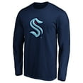 thumbnail image 2 of Men's Fanatics Navy Seattle Kraken Primary Logo Big & Tall Long Sleeve T-Shirt, 2 of 4