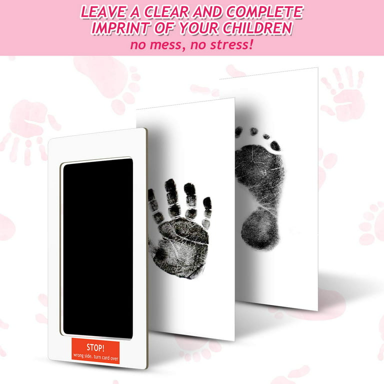 Baby Hand and Footprint Kit, 4 Pcs Clean Touch Ink Pad for Newborn Hand and Footprints, Pet Paw Print Kit, Inkless Baby Footprint Kit, Hand Foot