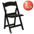 thumbnail image 2 of Flash Furniture Hercules Folding Chair - Black Resin - 2 Pack 800LB Weight Capacity Comfortable Event Chair - Light Weight Folding Chair, 2 of 11