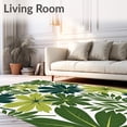 thumbnail image 2 of ODIKA 5'x7' Machine Washable Non-Slip Area Rug, Verdant Botanical Garden Reversible Drainage Eco Friendly High Traffic Rug with Pad, White, 702661, 2 of 8