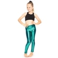 thumbnail image 2 of Stretch Is Comfort Girl's Metallic Mystique Leggings Shiny and Stretchy | Child Size 4 - 12, 2 of 6