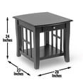thumbnail image 3 of Cassidy Table d'Appoint en Bois à 1 Tiroir, Fini Noir, 3 of 5