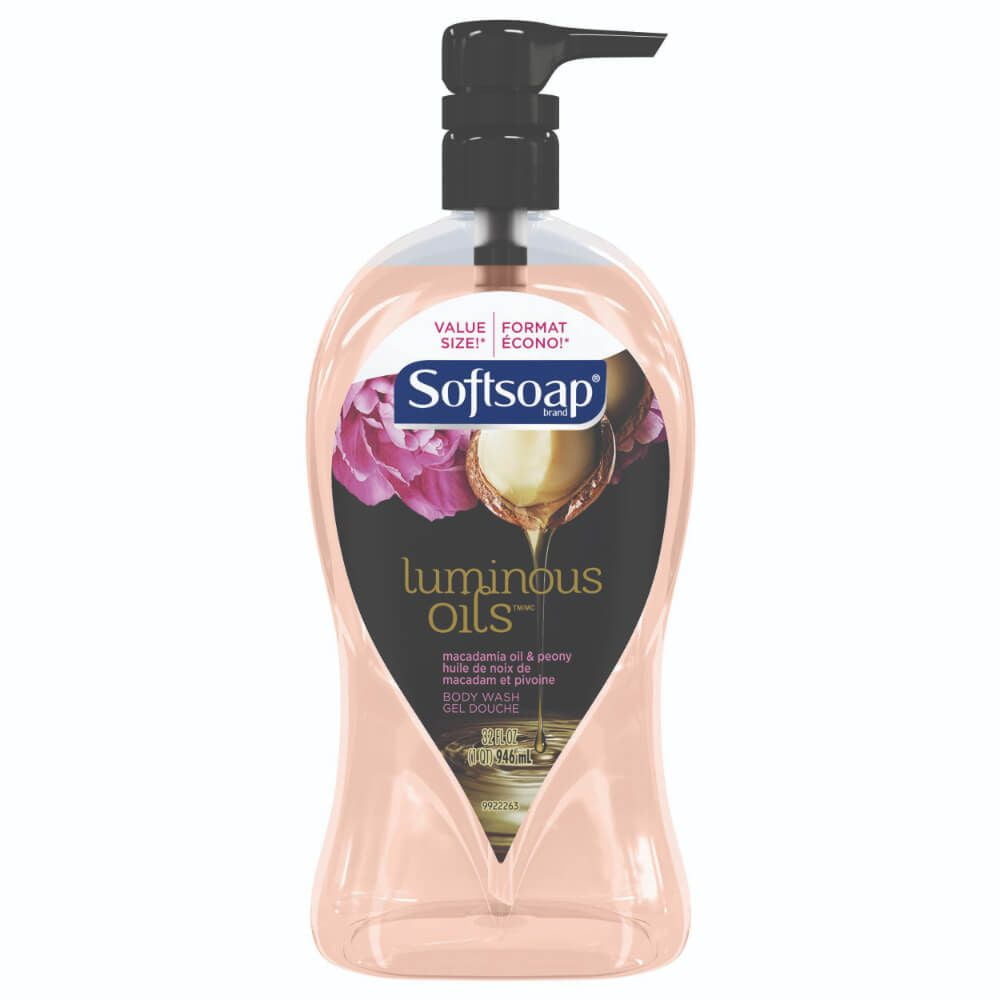 A Product of Softsoap Luminous Oils Macadamia Oil & Peony Body Wash