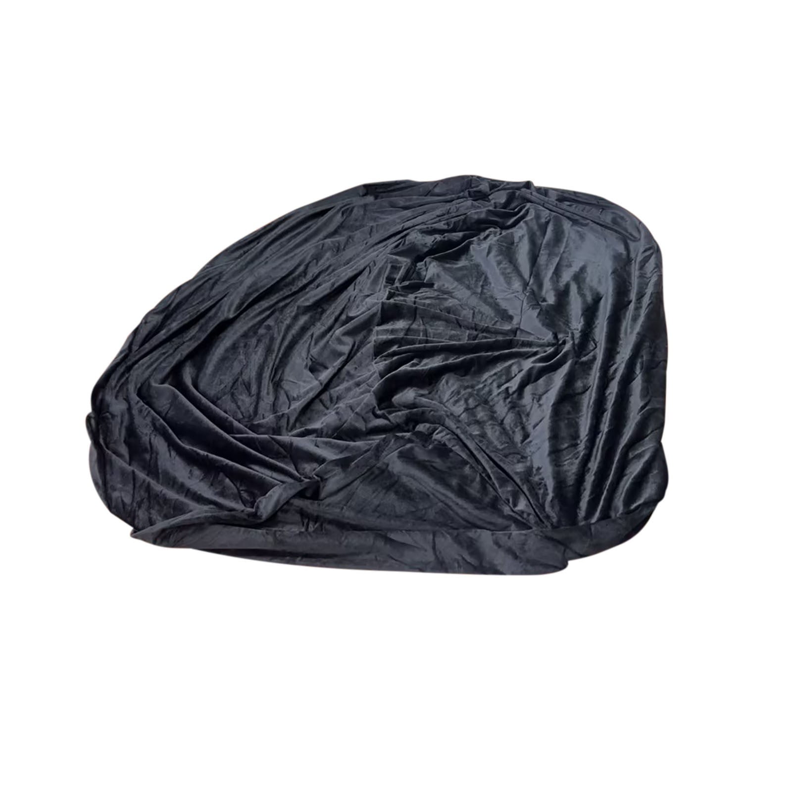 RoamHome Giant Fur Bean Bag Chair Cover for Kids Adults, (No Filler) Living Room Furniture Big Round Soft Fluffy Faux Fur Beanbag Lazy Sofa Bed Cover (Black,59x29.5in)